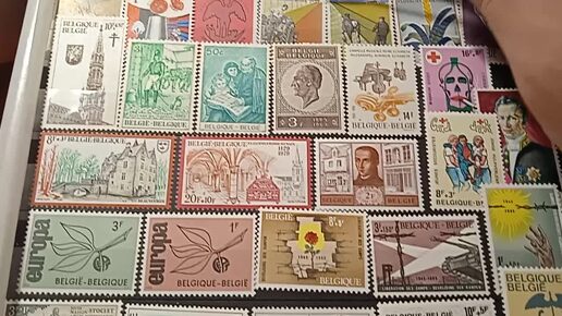 Марки Бельгии 65г. Филателия марки хобби stamp philately hobby