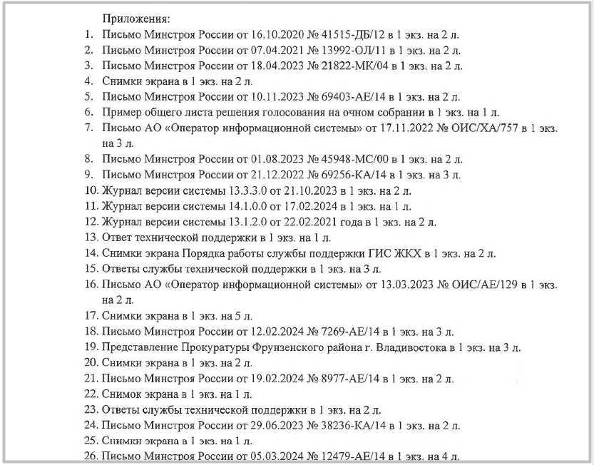 История переписки РосКвартала с ответственными за ГИС ЖКХ ведомствами – эти письма мы приложили к обращению, направленному 22 июля 2024 года в администрацию президента