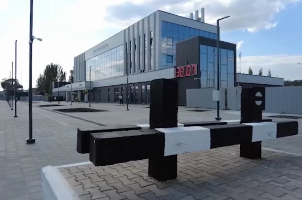    Появились кадры восстановленного вокзала в Мариуполе