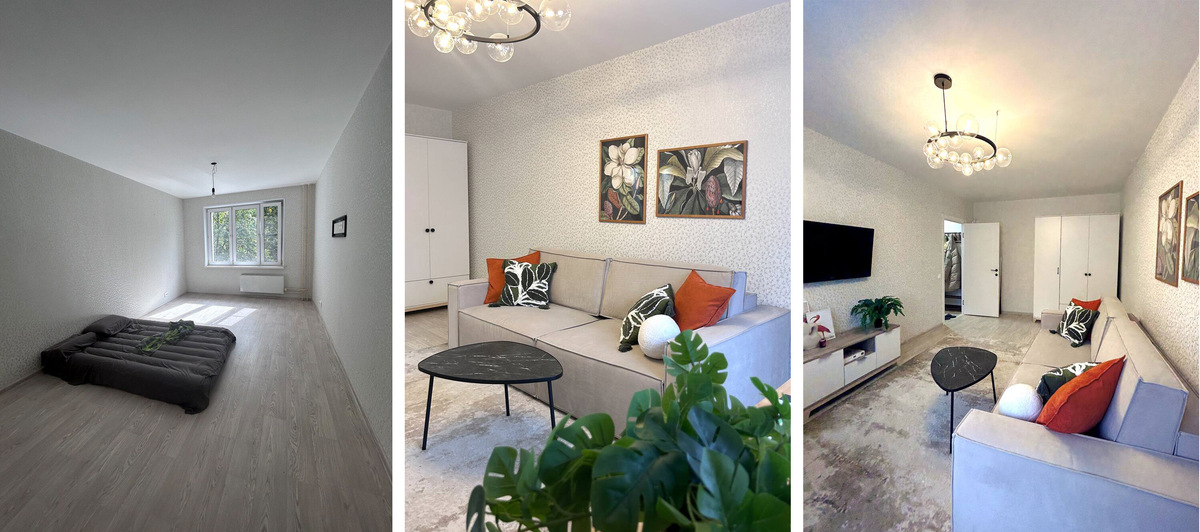 Эту светлую «однушку» на Коломенской мы обустроили под сдачу 