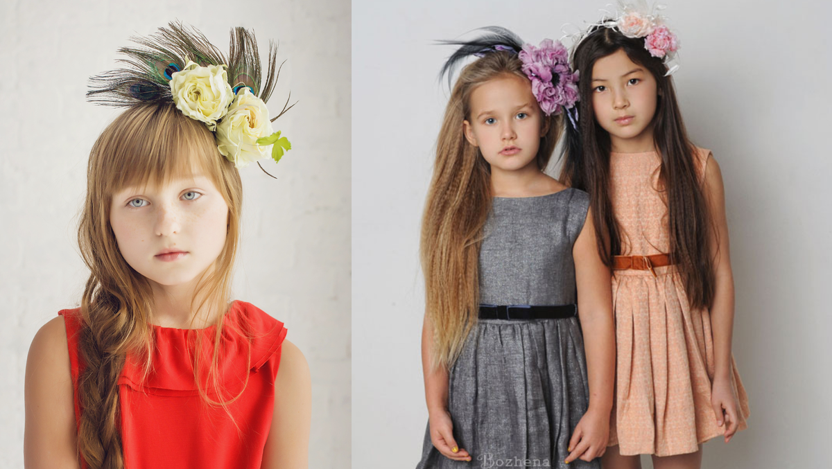 Цветы из шелка в украшениях для девочек - дизайнер Полина Кузнецова