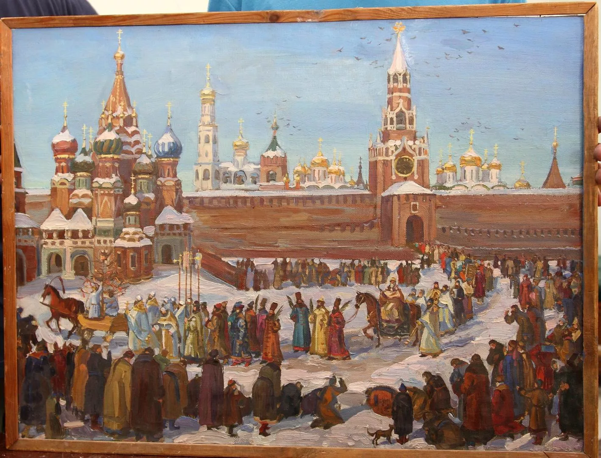 Картина А. Васницова. Красная площадь 17 век.