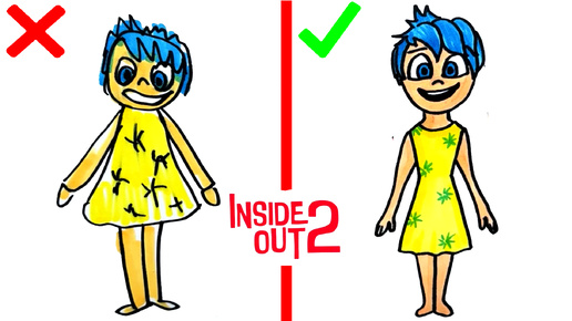 Как Нарисовать РАДОСТЬ правильно и неправильно /Рисунки Inside Out 2