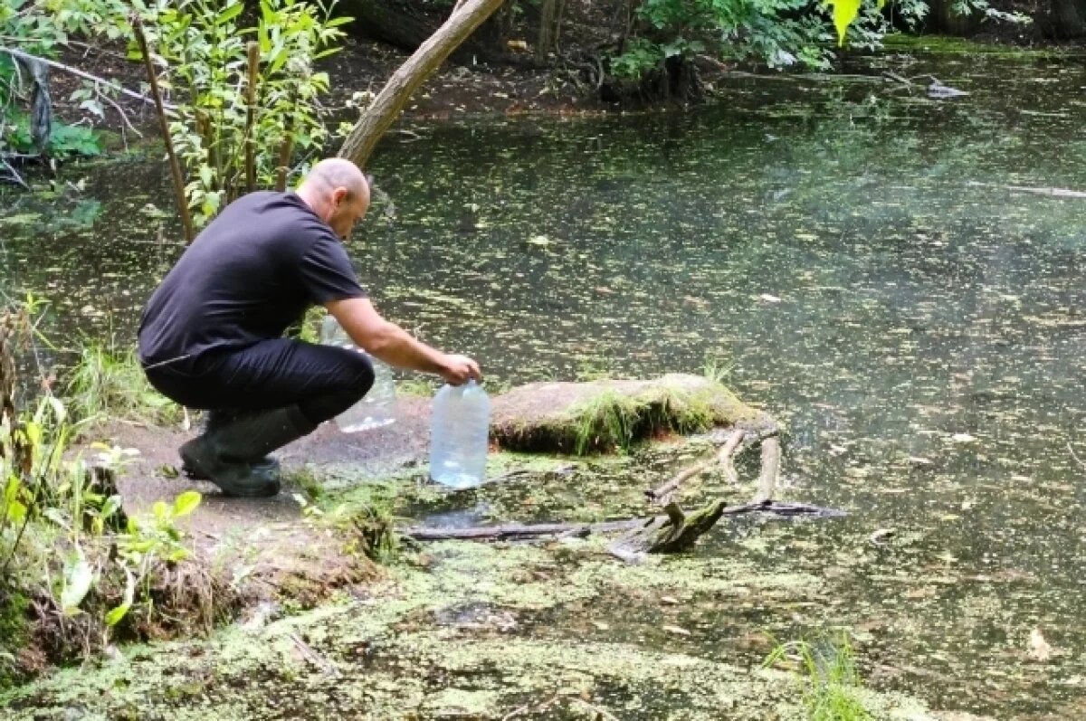    Озеро у Маришкина родника обследуют на наличие опасных веществ и бактерий