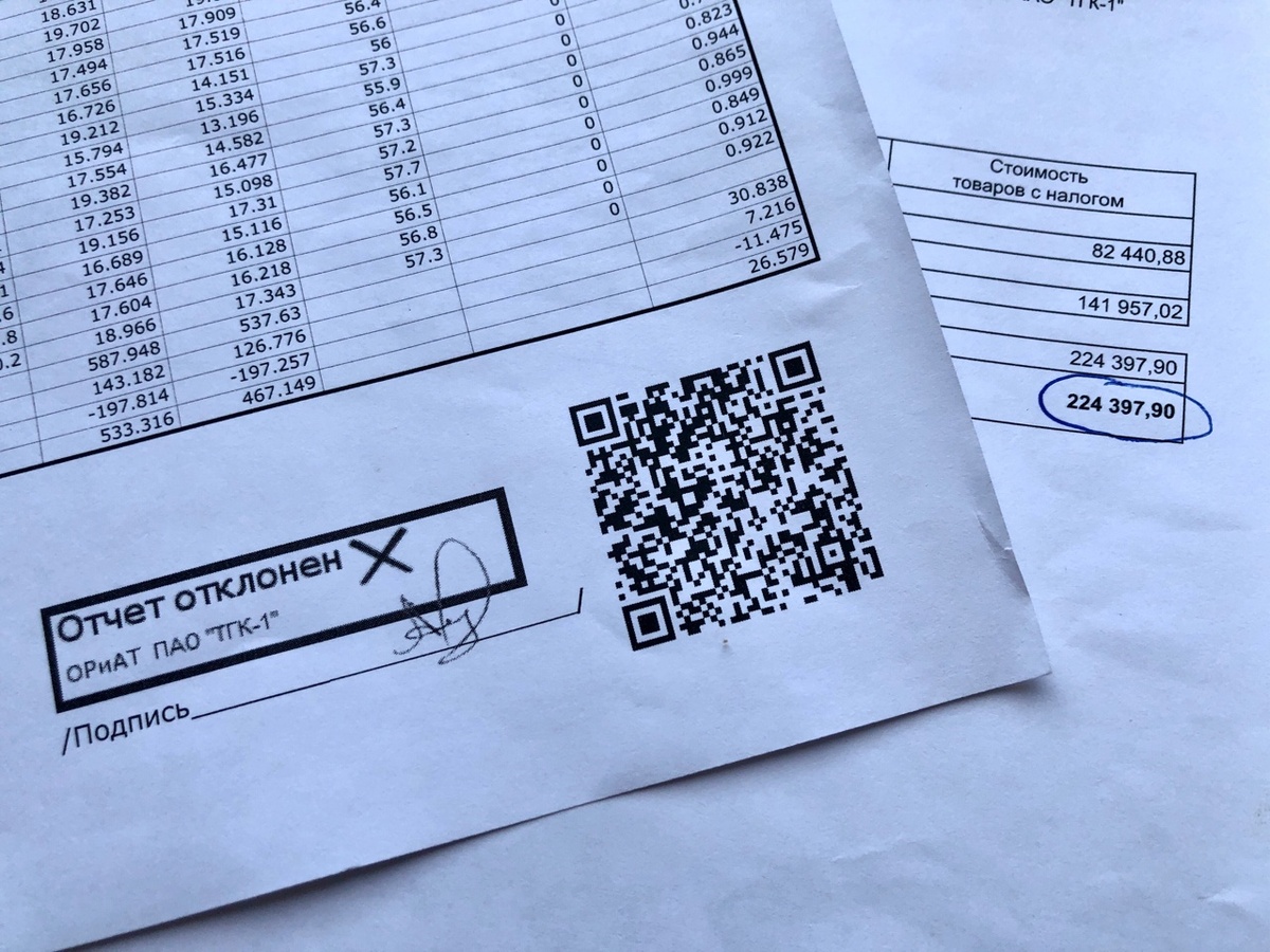 Отчет о теплопотреблении и цифра в счете ТГК