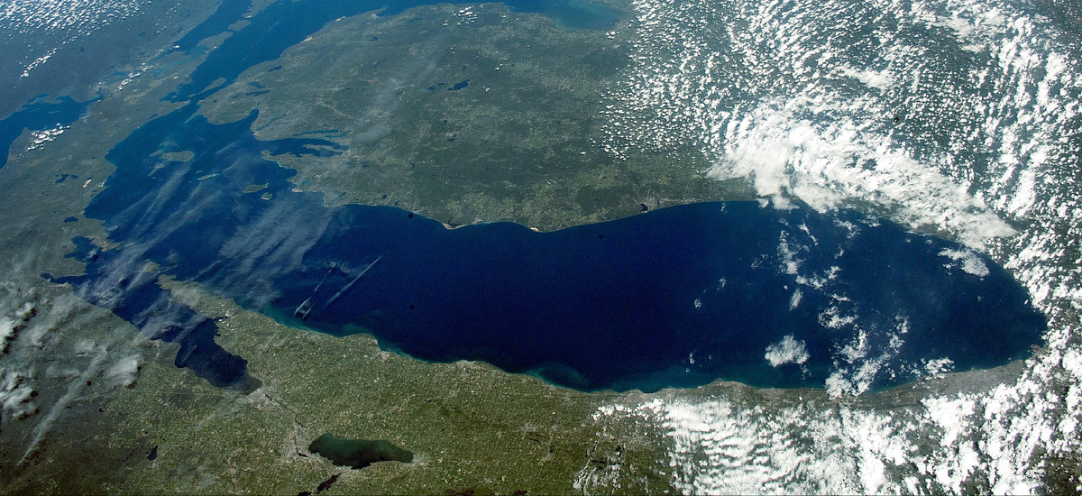 Озеро Мичиган вид сверху
