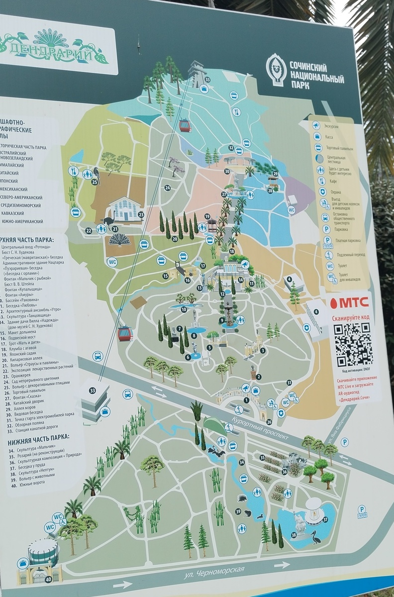 Карта всего парка