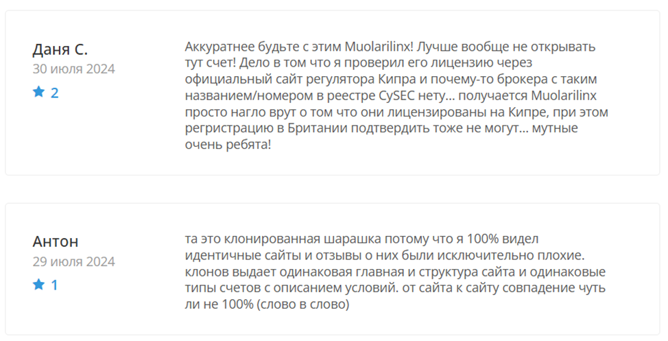 Отзывы о Muolarilinx