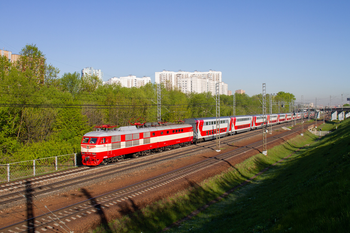 ЧС6 в окраске завода "Шкода". Ховрино, май 2023.