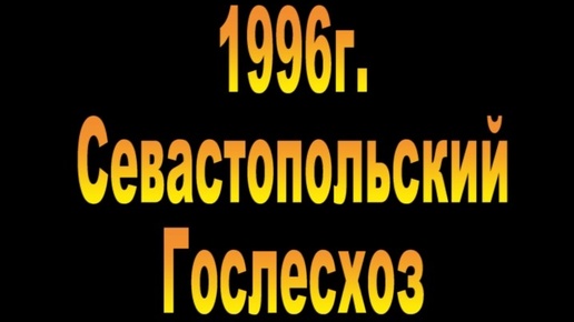 1996г. Лесники Севастополя