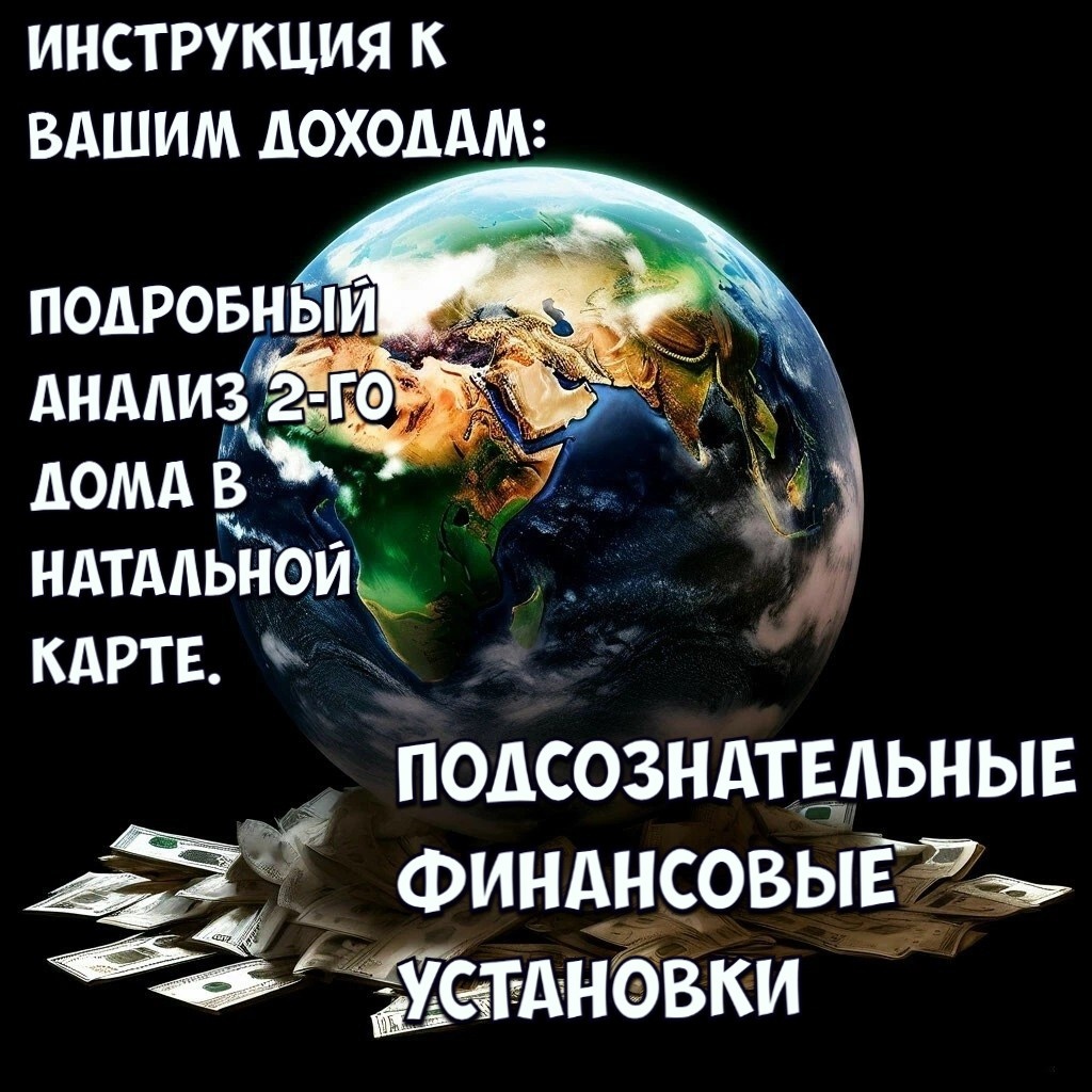 Инструкция к вашим доходам: подробный анализ 2-го дома в натальной карте. Подсознательные финансовые установки