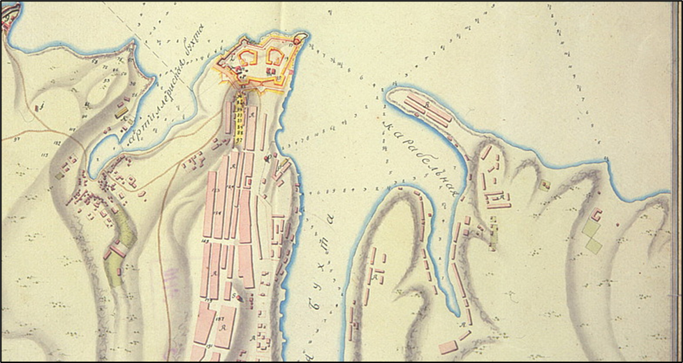 Рис. 1. Генплан города Севастополя 1797 года