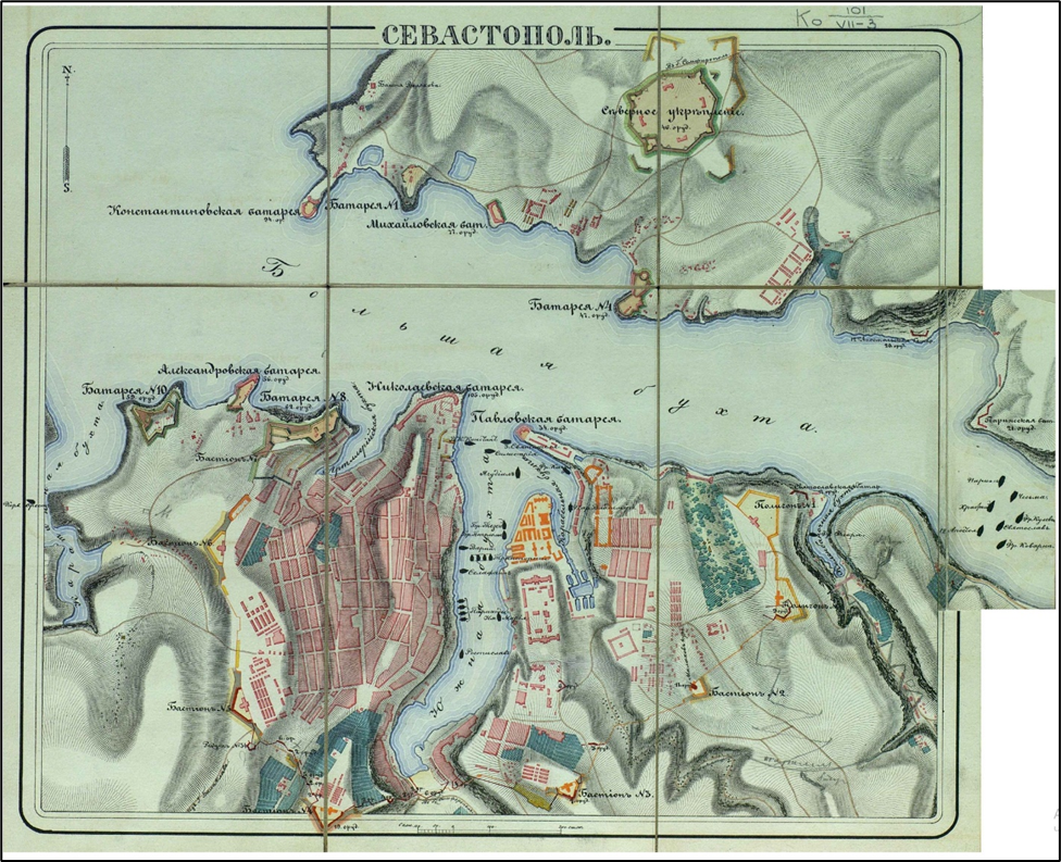 Рис. 2. Севастополь //Атлас крепостей. 1830-е- 1840-е гг. РГБ.