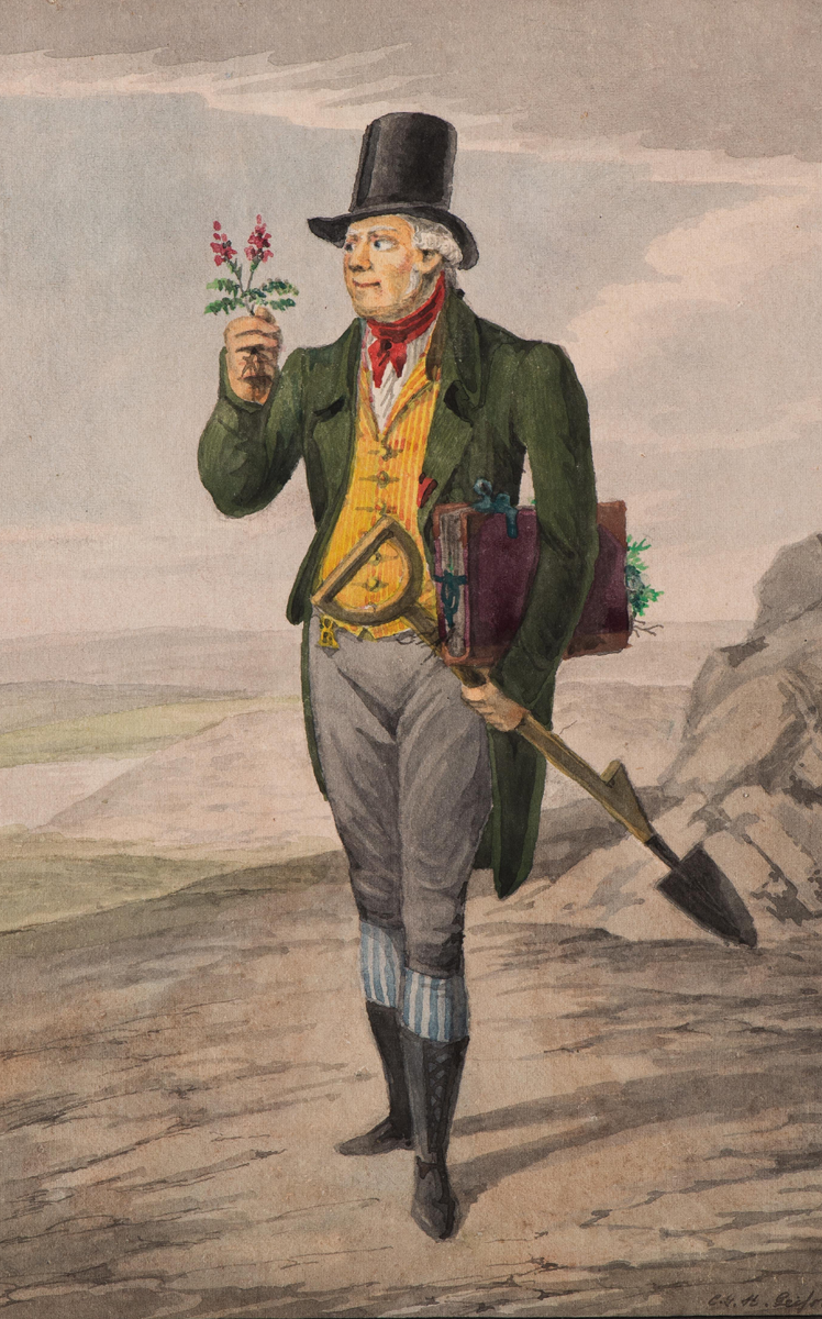 Портрет ученого Петра Симона Палласа (1741-1811). На обороте Экспликация на немецком языке. Рисунок из альбома. Гейслер Х.Г.Г. (Geissler Christian Gottfried Heinrich), 1830-е гг.