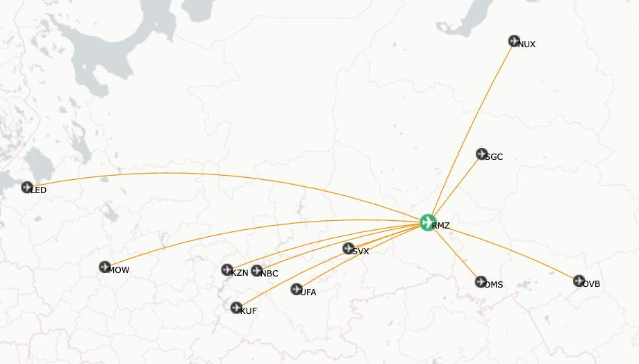 Перелеты по России из Тобольска 