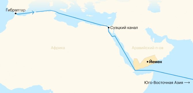 Транзит через Суэцкий канал. Источник: PortWatch