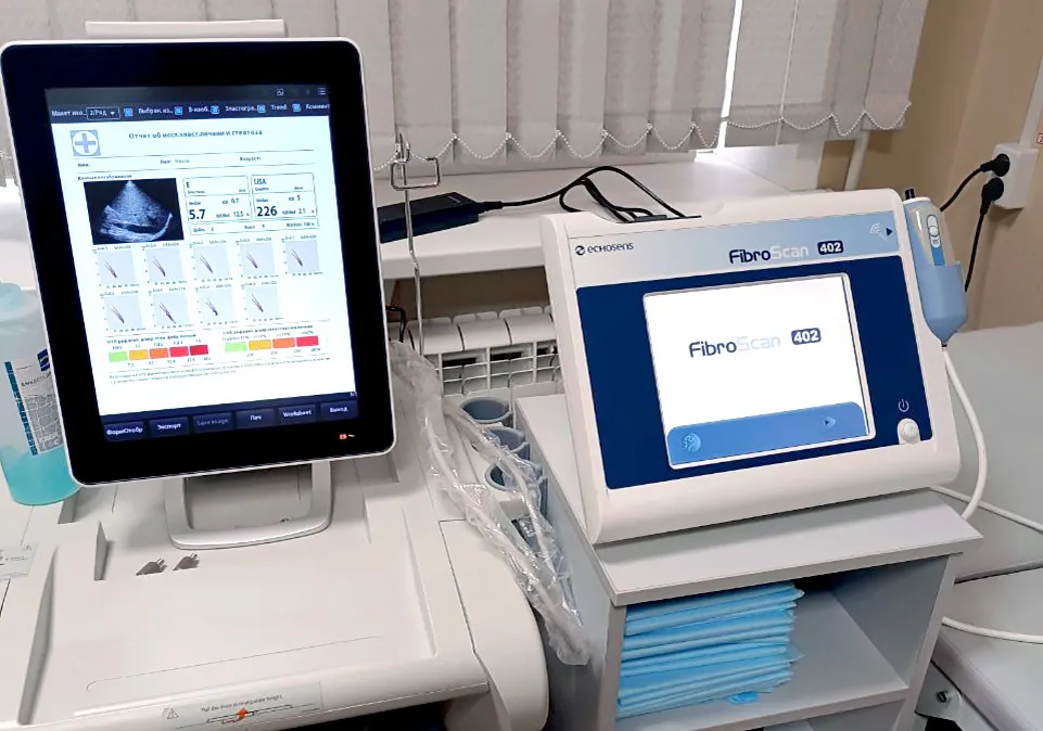 Mindray Hepatus 5 и Echosens Fibroscan 402 в клинике «Гепатолог», г. Самара