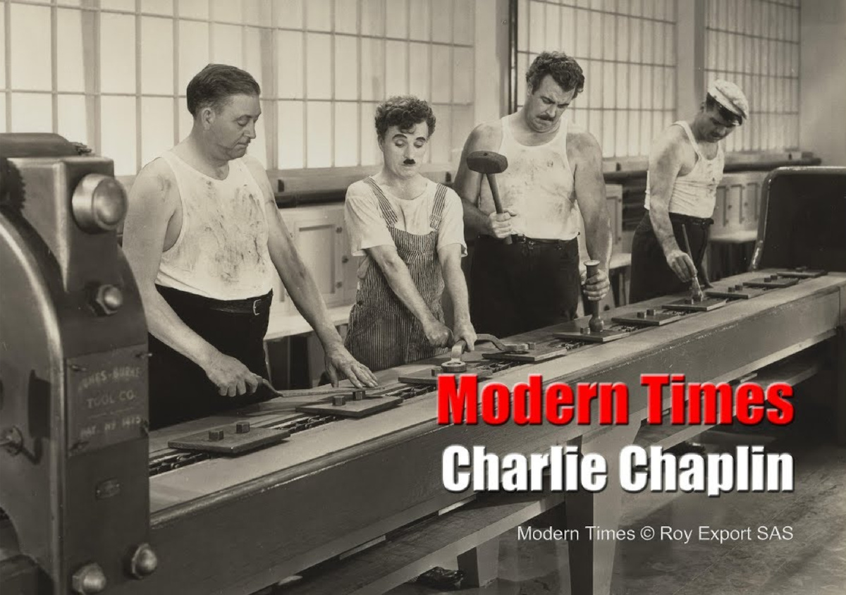 Чарли Чаплин - Сцена на фабрике - "Новые времена" (1936) 