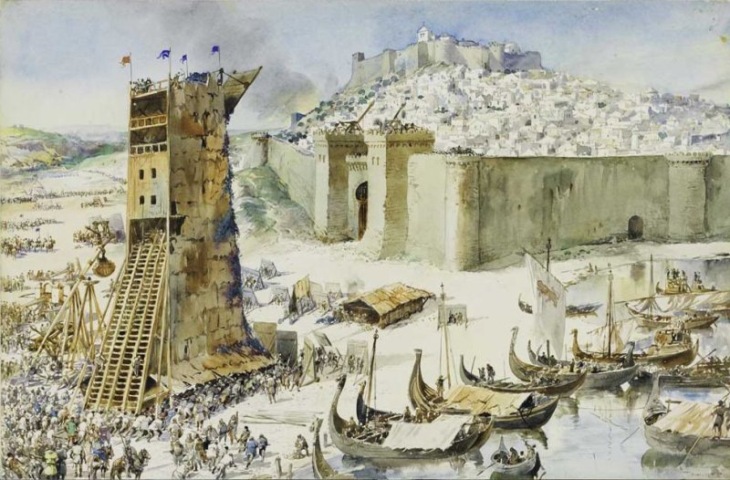 Осада Лиссабона, 1147 год. Источник: Викисклад // Общественное достояние