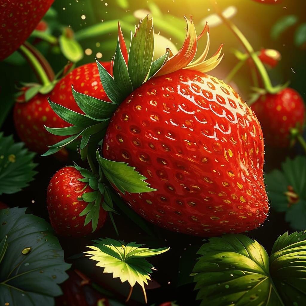 Нейросеть очень неплохо справилась с заданием нарисовать клубнику.