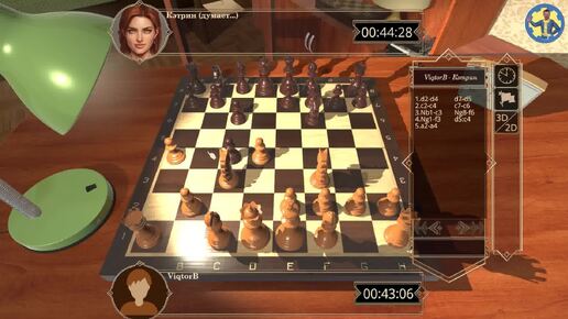 Играю рейтинговую партию в шахматном симуляторе Progress Chess