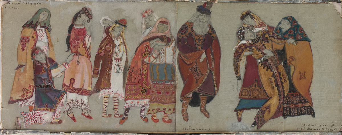 Николай Рерих. Эскизы костюмов к опере «Князь Игорь» А. П. Бородина
