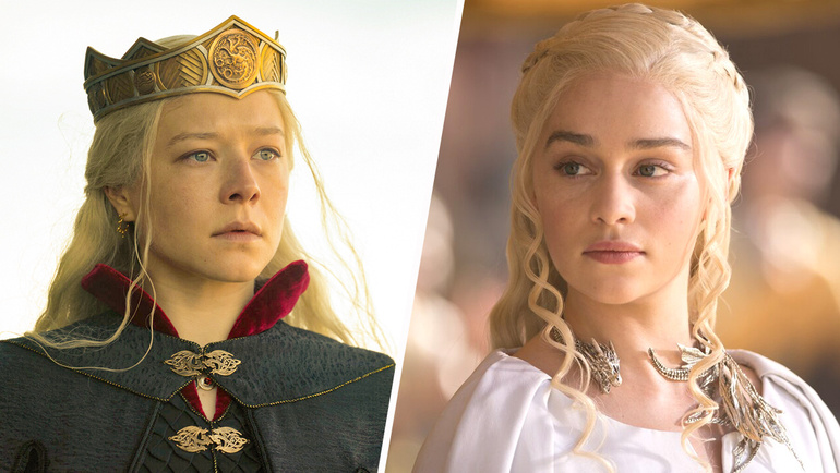    Кадры из сериалов «Дом Дракона» и «Игра престолов»