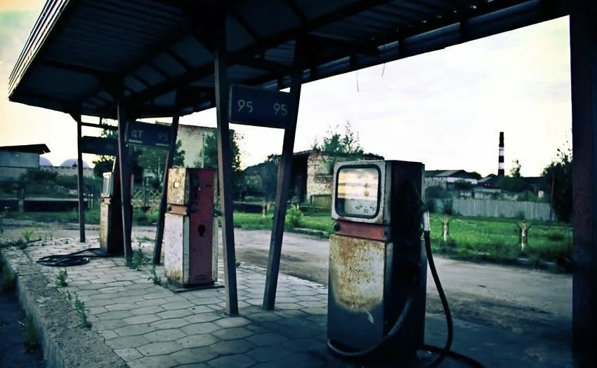 АЗС с механической колонкой