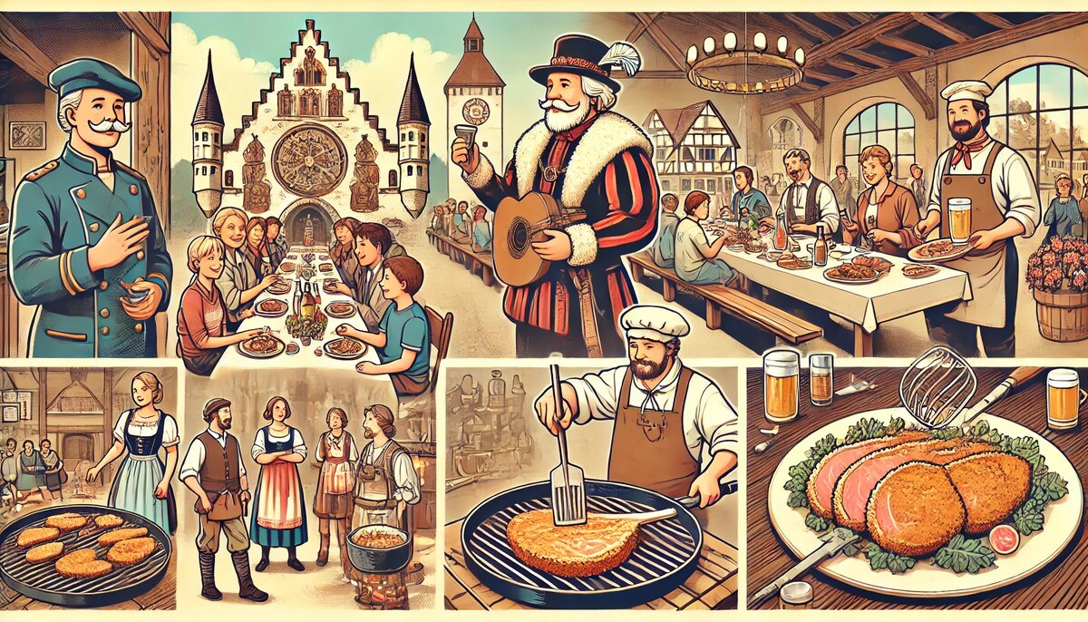 Традиции, связанные с шницелем (сгенерировано DALL-E)