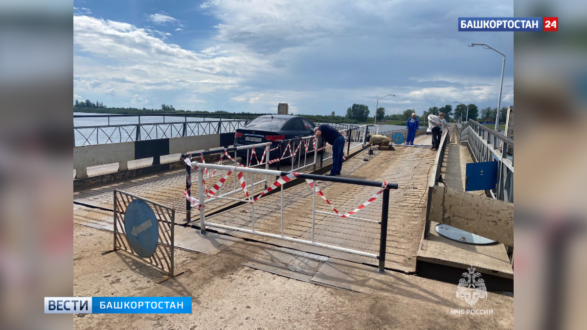    В Башкирии на понтонном мосту в Бирске ввели запрет на проезд грузовиков