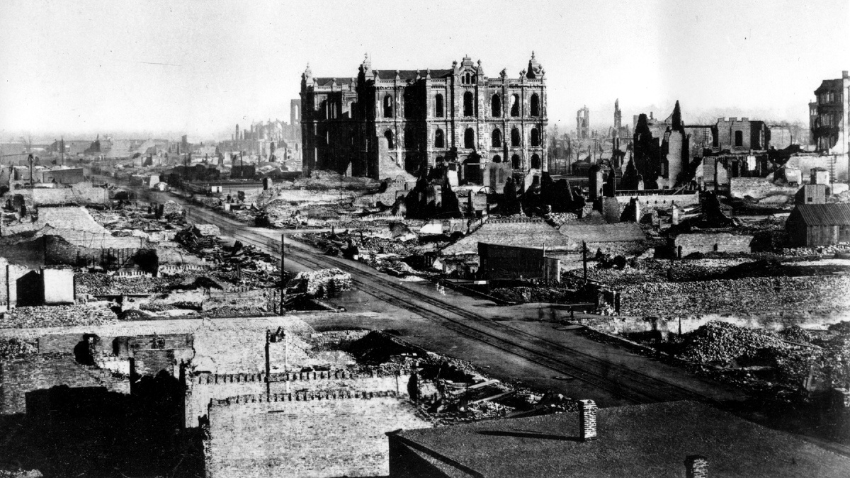 Великий пожар в Чикаго 1871 г.