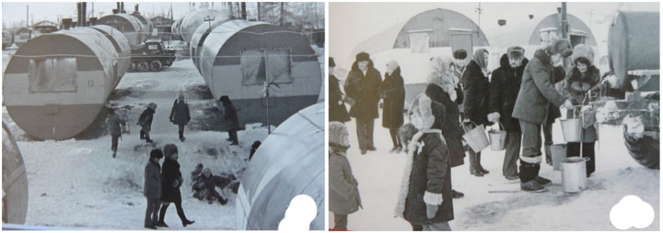 Изделие получило название «Цельнометалический унифицированный блок». Первые дома-бочки в 1975 году изготовил ДОЗ-21 (Сокольский деревообрабатывающий комбинат). После некоторой доработки появились знаменитые ЦУБ-2М, которые северяне любовно называют «цубиком».