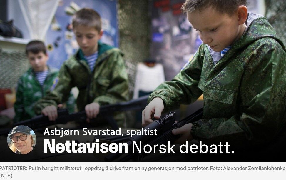 Подпись под фото: "ПАТРИОТЫ: Путин поручил военным воспитывать новое поколение патриотов".