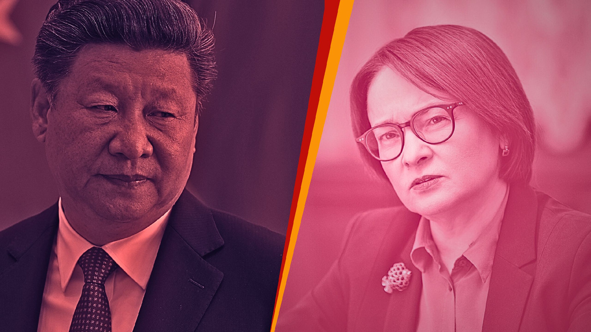 Председатель КПК Си Цзиньпин и глава ЦБ РФ Эльвира Набиуллина