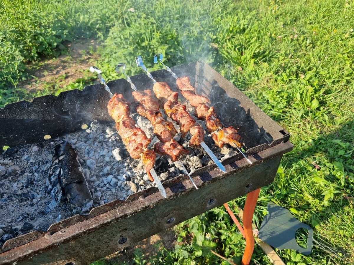 Может сашлык, как говорит мой маленький сын