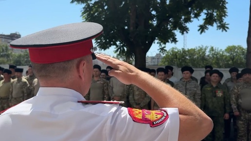 100 новобранцев торжественно присягнули на верность Отчизне, казачеству и православной вере в Екатеринодарском казачьем обществе 03.08.2024