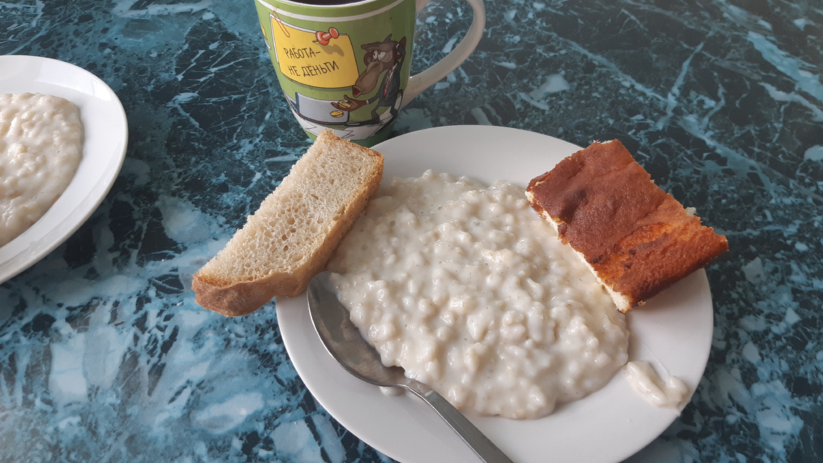 Каша с творожной запеканкой