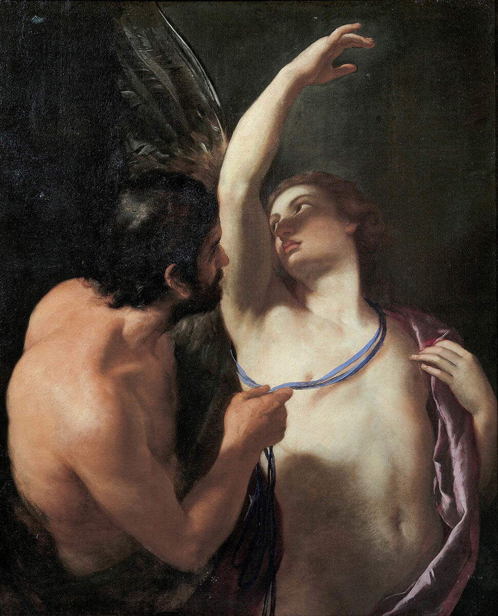 Дедал и Икар, Андреа Сакки , ок. 1645 г., Музей Страда Нуова, Генуя.