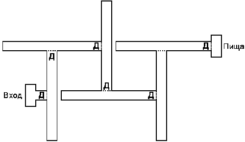 Рис. 2. Лабиринт с 6 коридорами (по Блоджету, 1929)