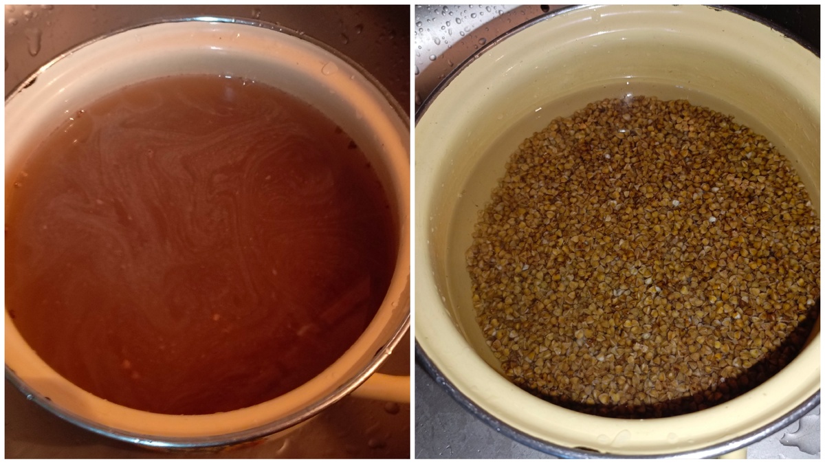 Промывка гречки