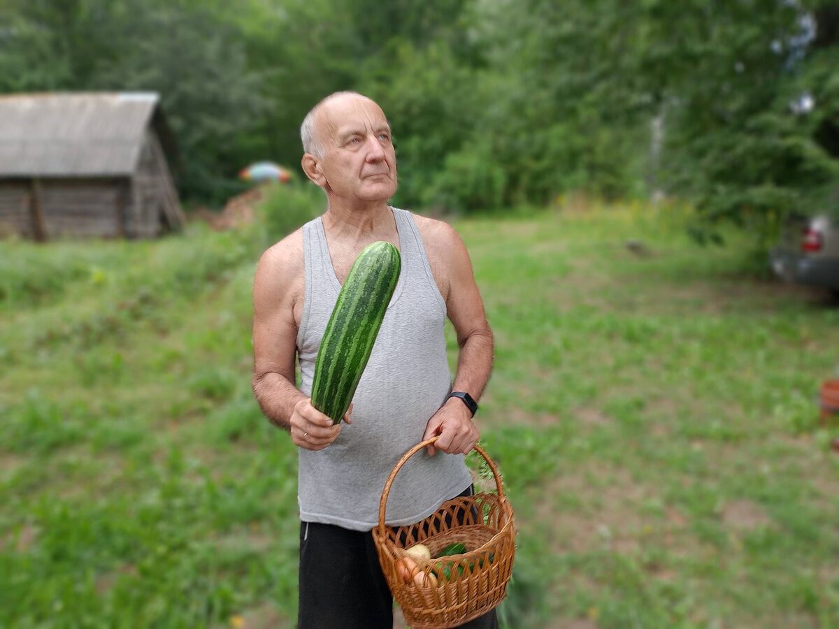 Я не считал, что поливать кабачки - важное дело, поэтому он вырос вооот такой!