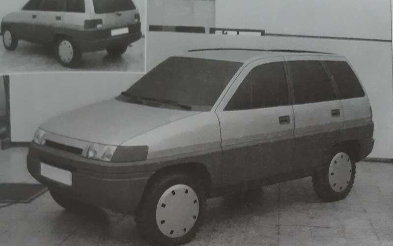    Двухсторонний трех-пятидверный макет А. Белякова, 1987 г.