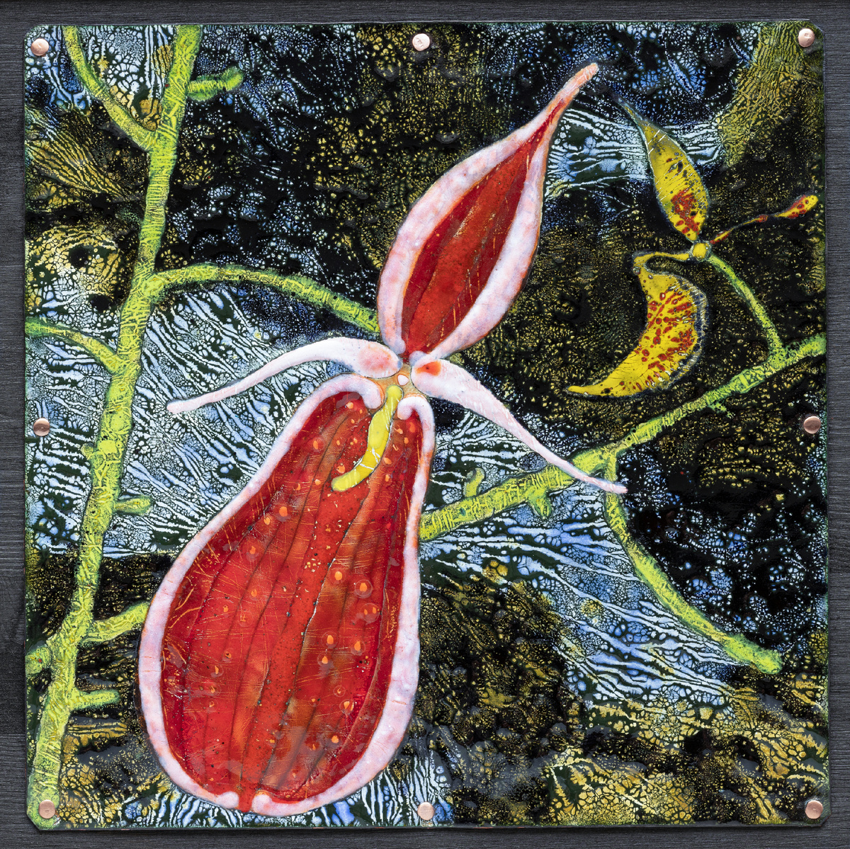 Суслов Александр Васильевич. Триптих "Сибирские тропики" (Новокузнецк, 2024) / Медь, горячая эмаль