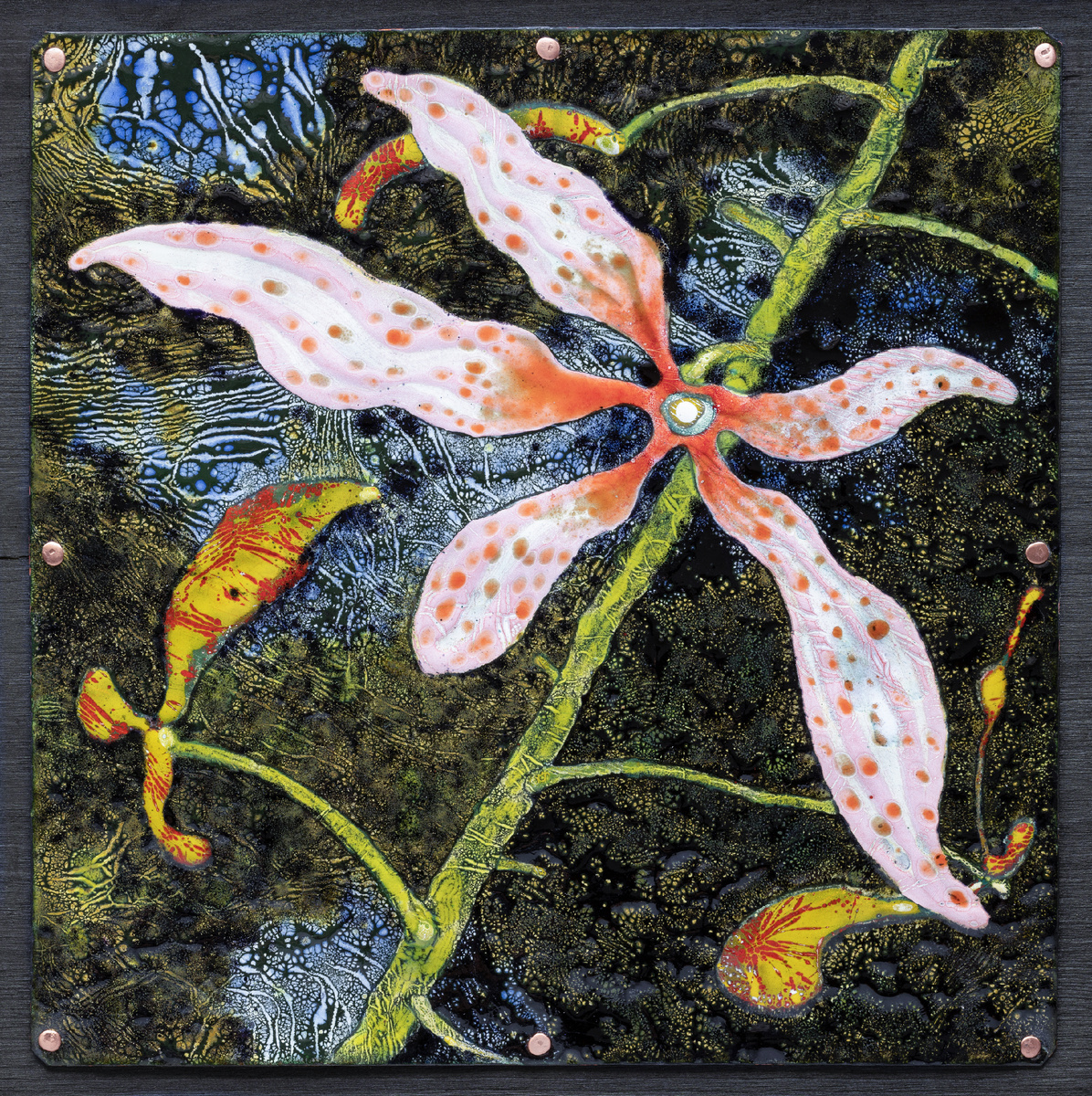 Суслов Александр Васильевич. Триптих "Сибирские тропики" (Новокузнецк, 2024) / Медь, горячая эмаль