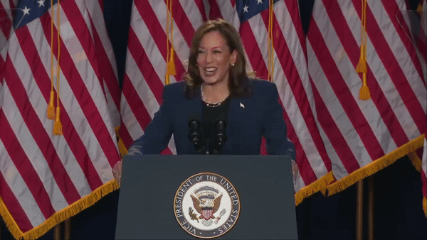 СМЕХ, БОЛЬШЕ НАПОМИНАЮЩИЙ РЖАНИЕ ЛОШАДИ И "СЛОВЕСНЫЙ САЛАТ", КОТОРЫМ КАМАЛА ХАРРИС ТАК ЧАСТО "РАДУЕТ" ПУБЛИКУ, ГОВОРИТ ОБ ОДНОМ: У ВИЦЕ-ПРЕЗИДЕНТА ПРОБЛЕМЫ С ПСИХИКОЙ. ВИДЕО: ТГ-КАНАЛ "СВЕЖЕСТИ"