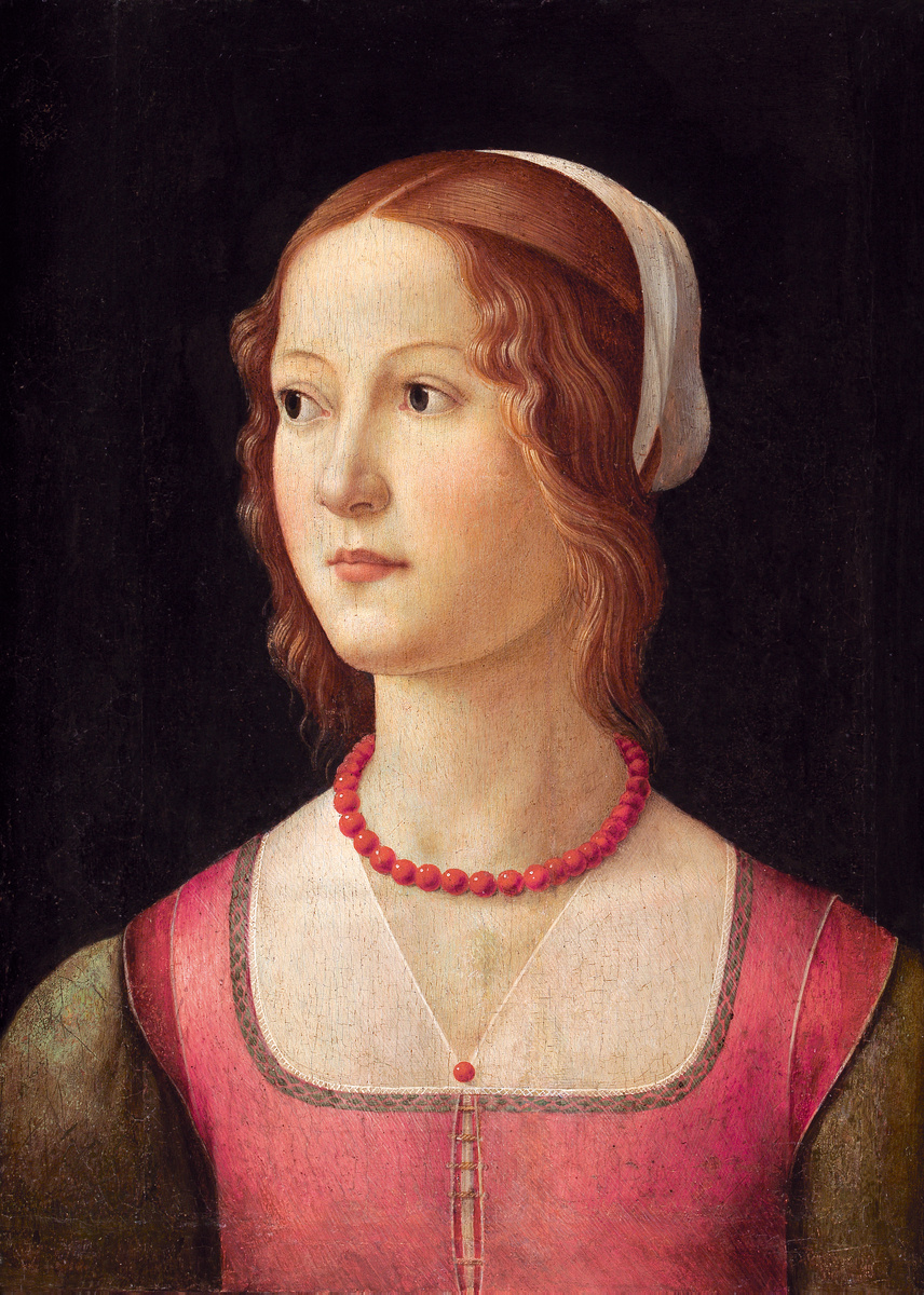 «Портрет молодой женщины» Доменико Гирландайо (ок. 1490 г.) / Источник: Wikimedia Commons (Calouste Gulbenkian Museum, Public domain) https://commons.wikimedia.org/wiki/File:Domenico_ghirlandaio,_ritratto_di_giovane_donna,_lisbona.jpg
