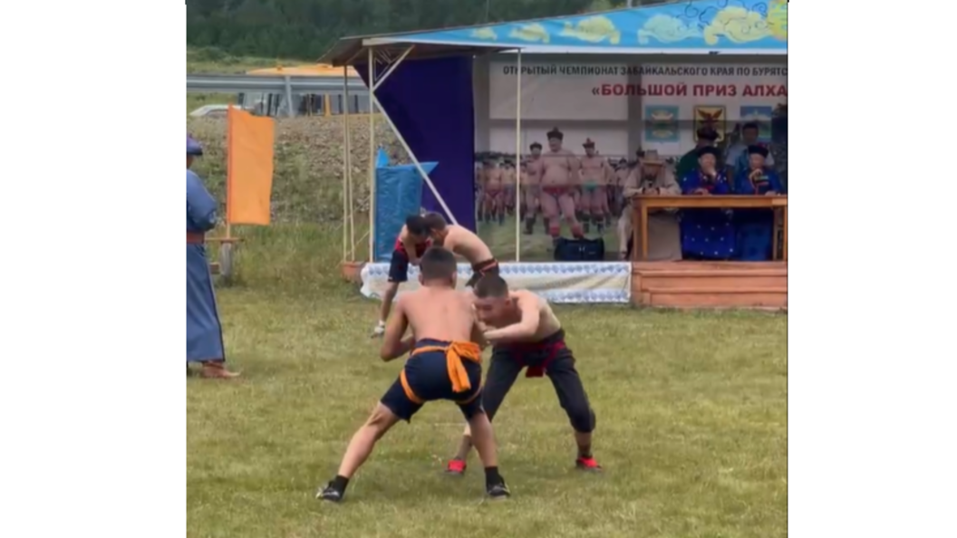    Фото: скриншот видео чемпионата края по бурятской борьбе «Большой приз Алханая»