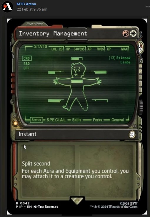 Экипировку перецепить на скорости мгновенного заклинания — теперь и в MTG [хз что я имел ввиду под этим пассажем, в феврале с.г., но в таком виде он звучит противоречиво %-))]