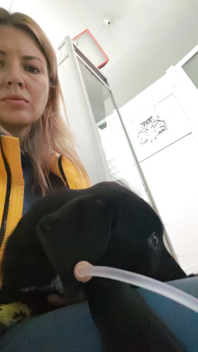 Это я сижу с малышкой, которая не выжила в итоге