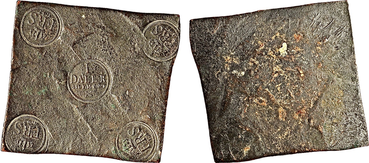 1 шведский далер, отчеканенный на монетном дворе Авеста в 1747 году